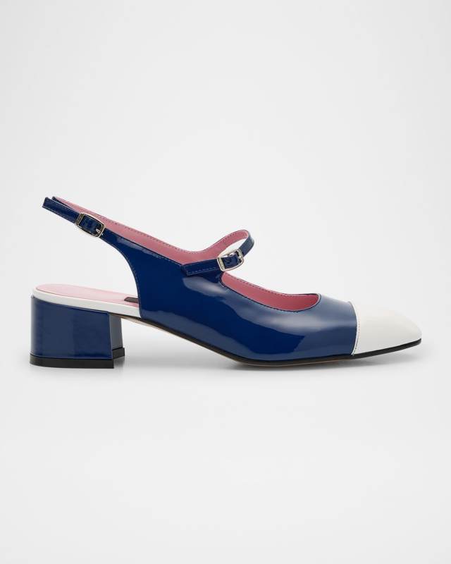 Ischia Bicolor Mary Jane Ballerina Pumps
